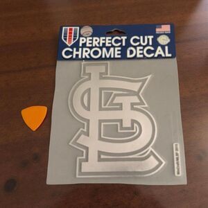 NEW St. Louis Cardinals WinCraft 6" x 6" Perfect Cut Chrome Decal